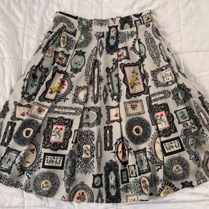 Anthropologie floral frames skirt S